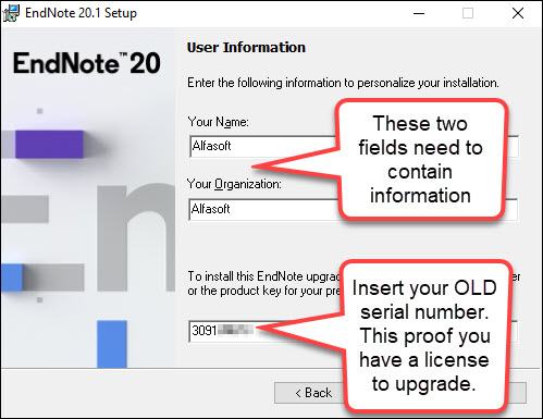 Single installation of EndNote 20, Windows – Alfasoft Support &  Knowledgebase