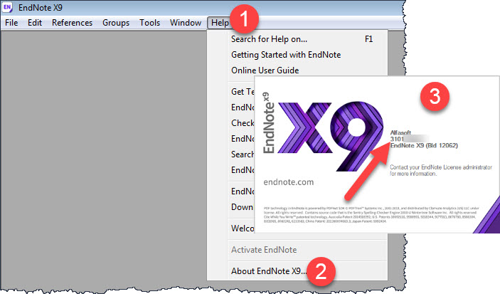 Finding your EndNote serial number – Alfasoft Support & Knowledgebase