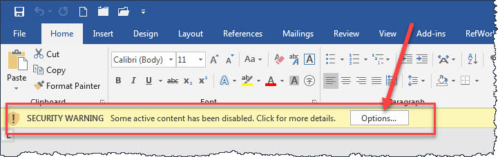 activate endnote in word
