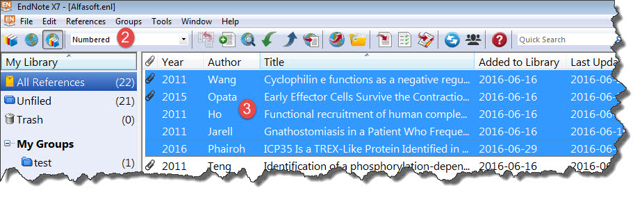 Skapa En Fristående Lista Med EndNote Referenser – Alfasoft Support ...