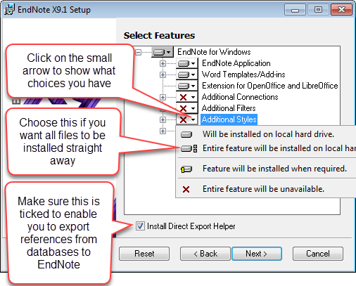 install endnote add in word