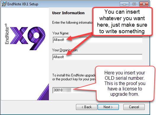 Single installation of EndNote X9, Windows – Alfasoft Support