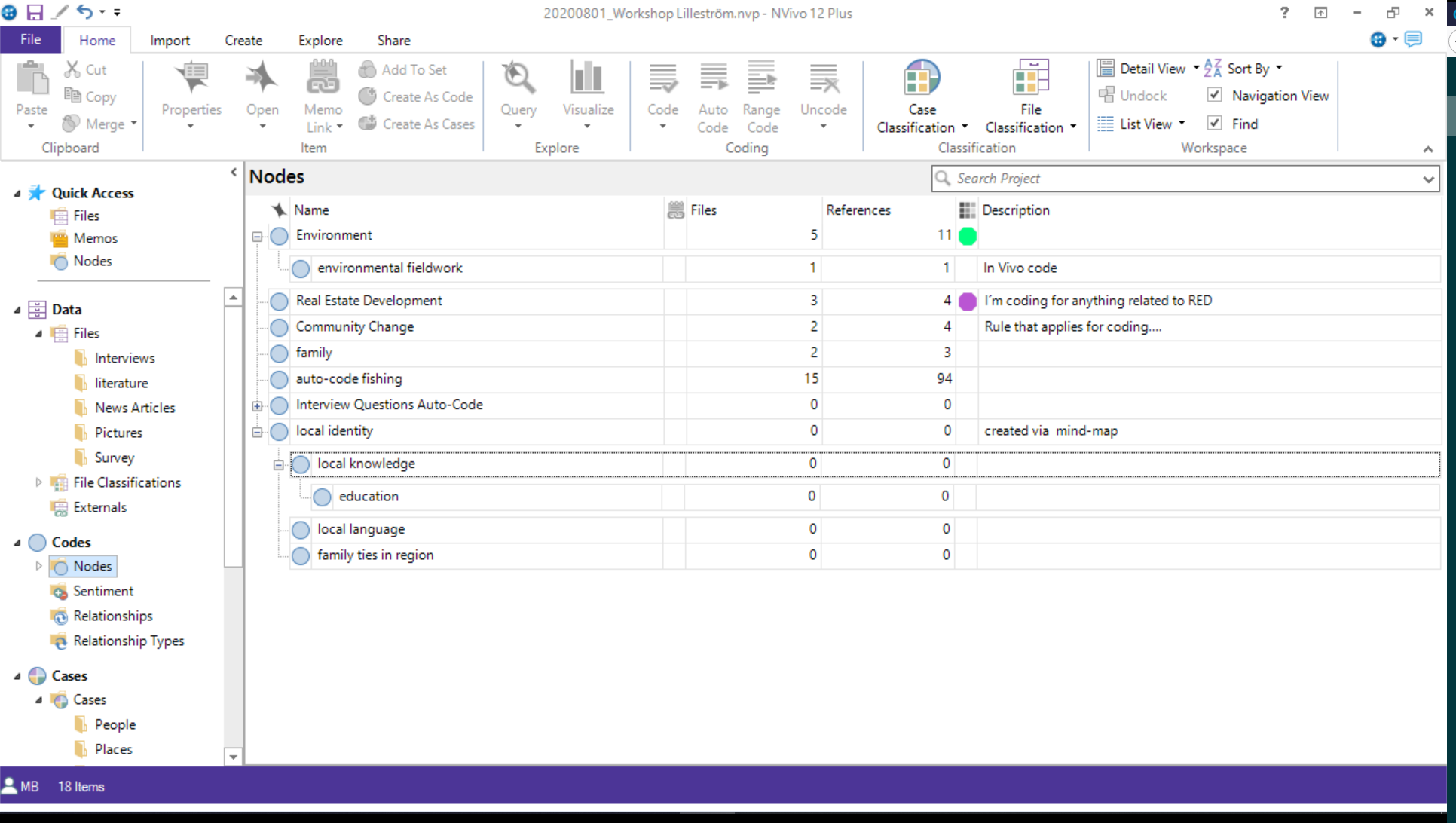 comparing before and after in nvivo 12